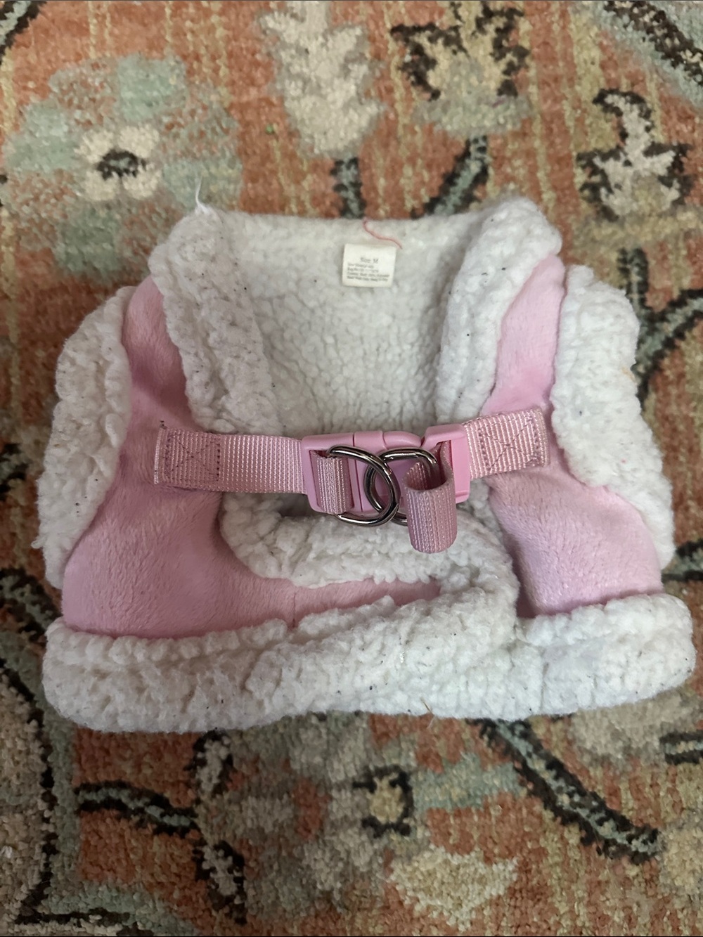 Pink Sherpa-Lined Kids Harness Vest